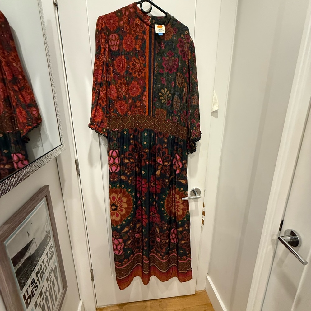 FARM Rio Multicolor Floral Long Sleeve Dress